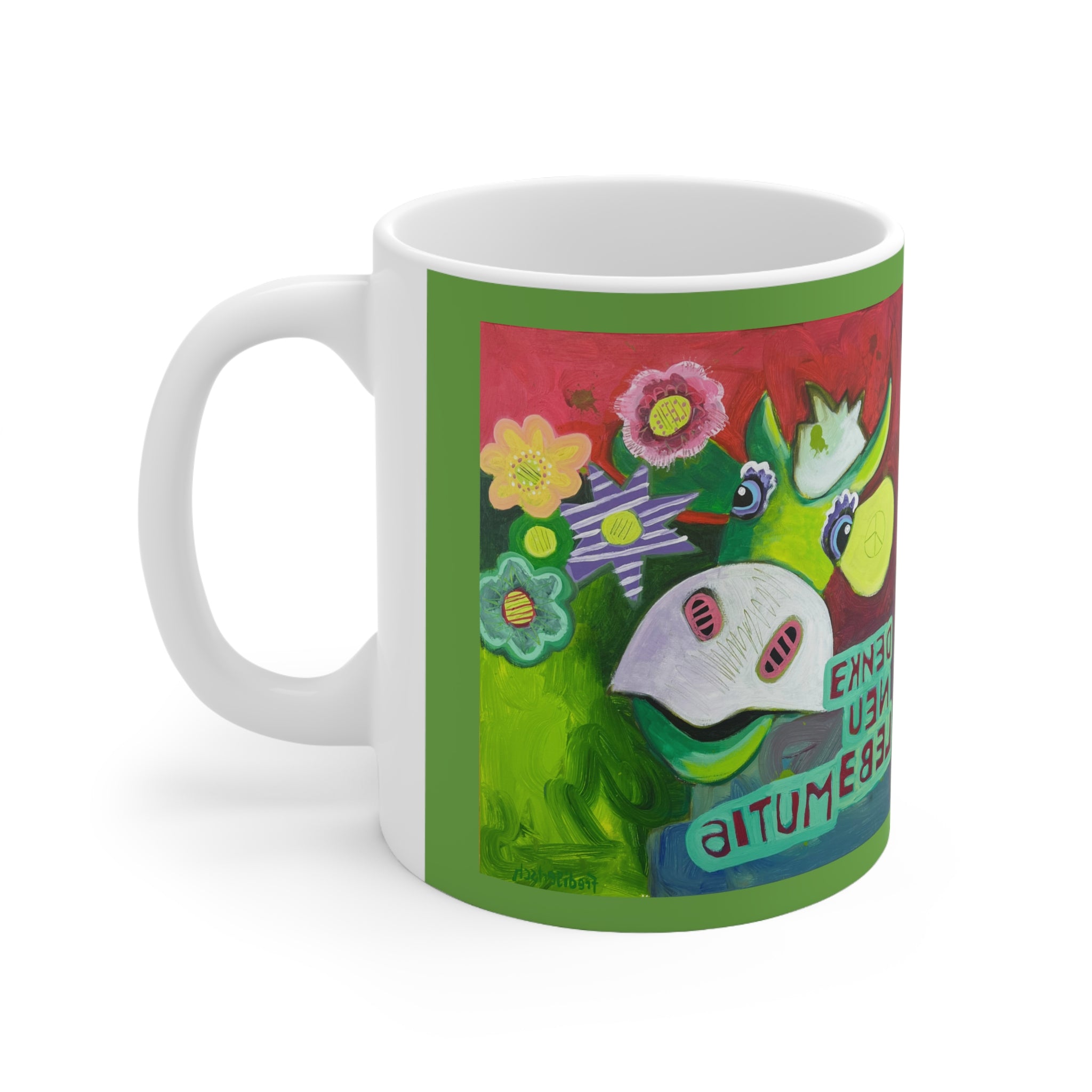 Kuh-Keramiktasse – Bunt & Fröhlich (330 ml)