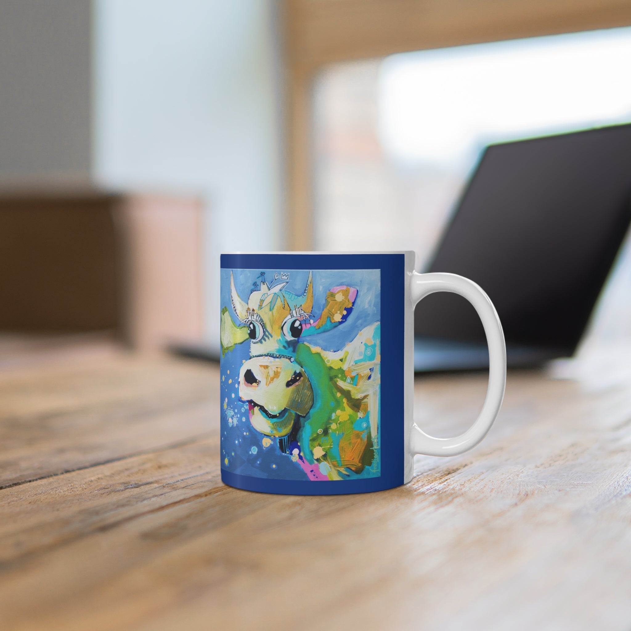 Cow ceramic mug – Colorful & Cheerful (330 ml)
