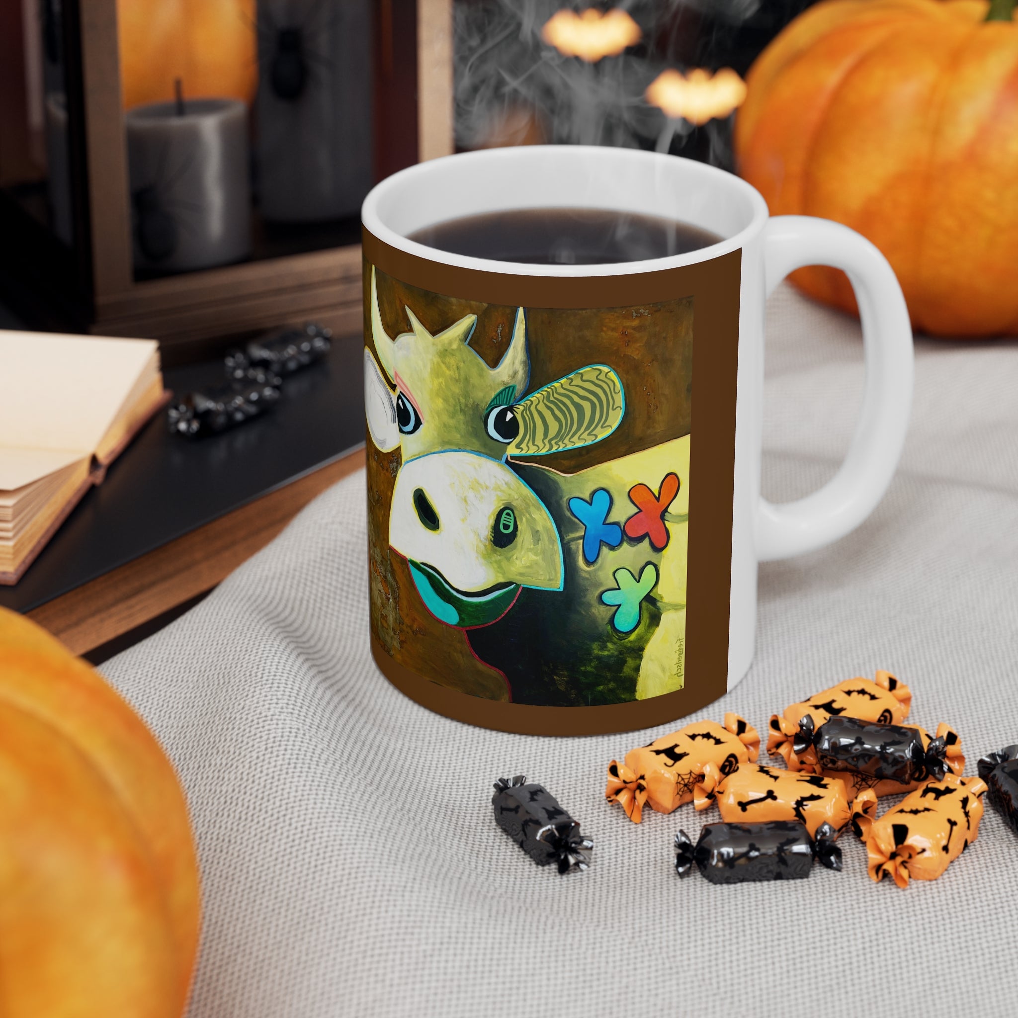 Kuh-Keramiktasse – Bunt & Fröhlich (330 ml)