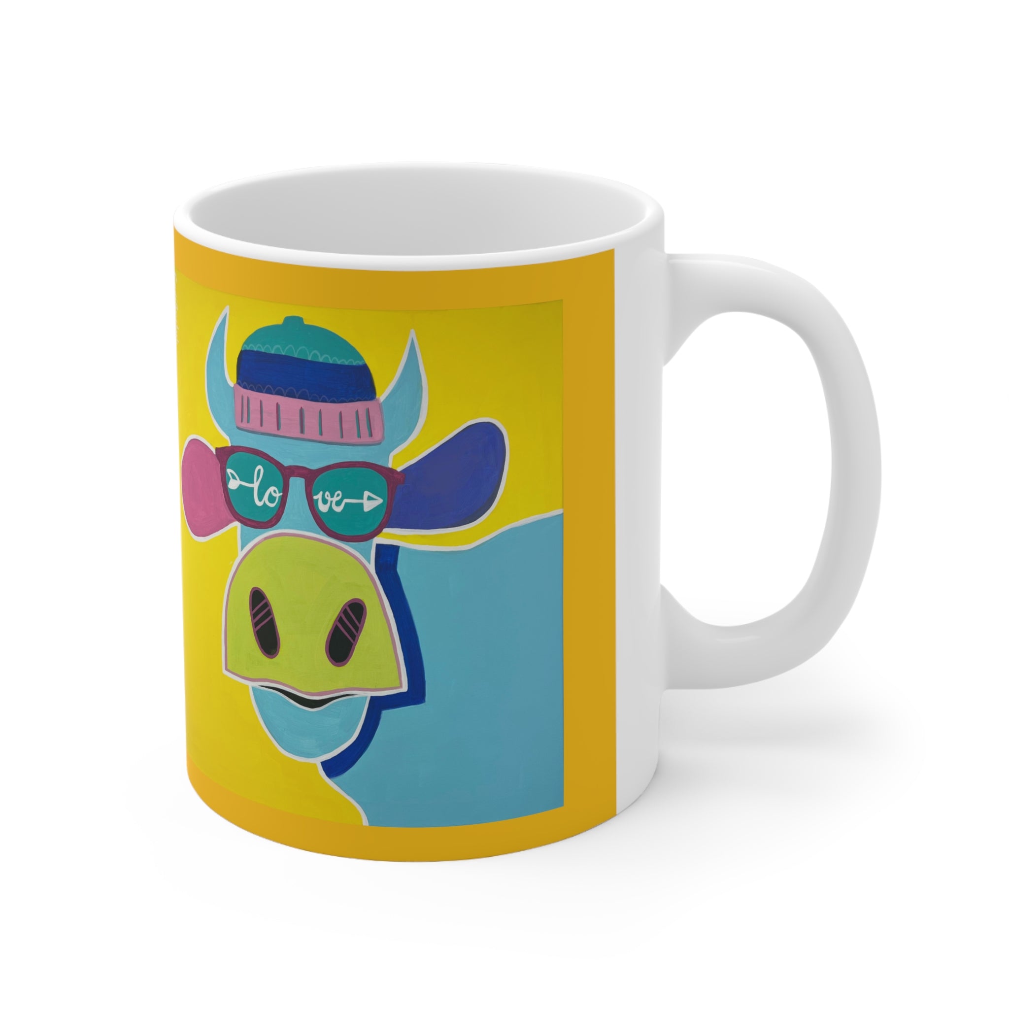 Kuh-Keramiktasse – Bunt & Fröhlich (330 ml)