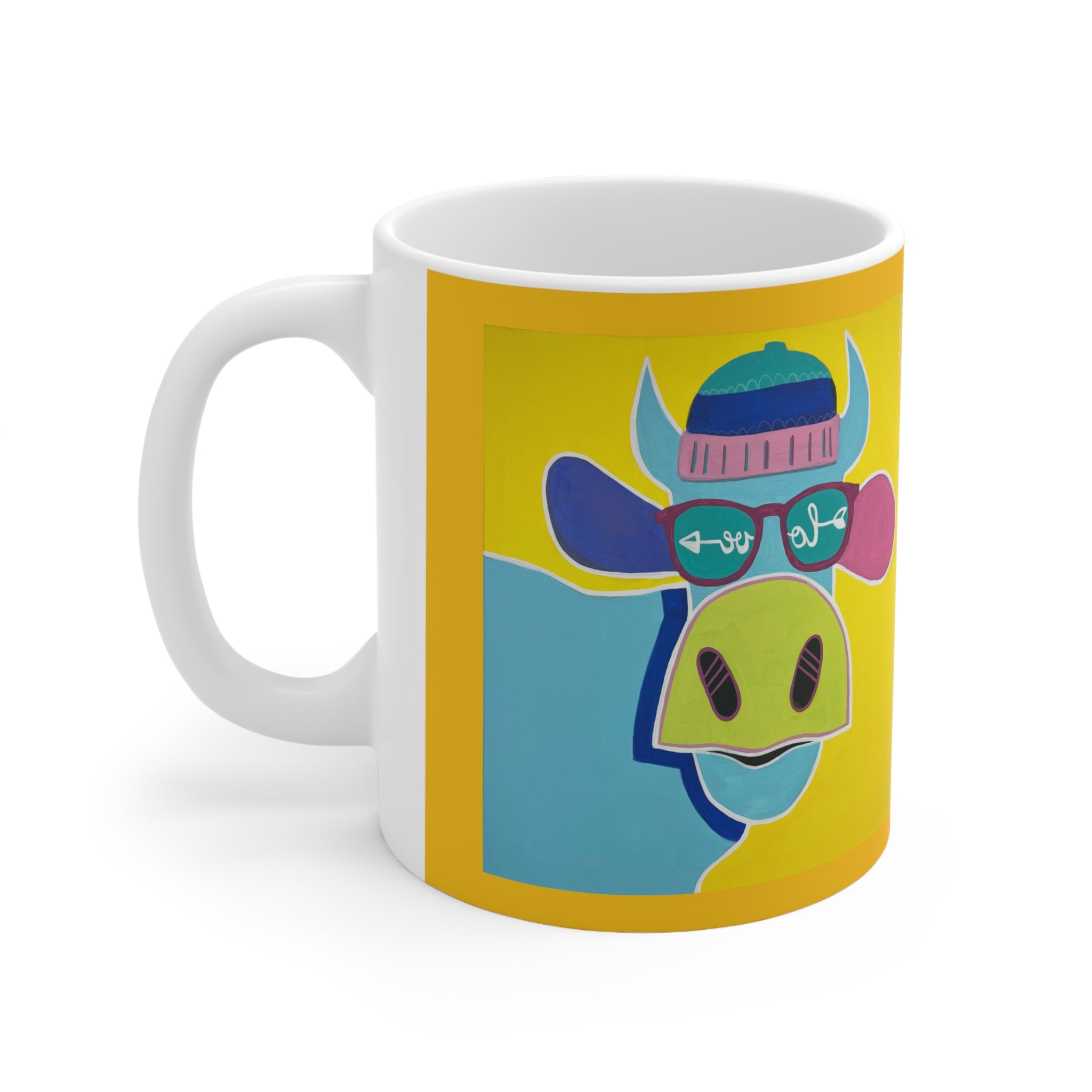 Kuh-Keramiktasse – Bunt & Fröhlich (330 ml)