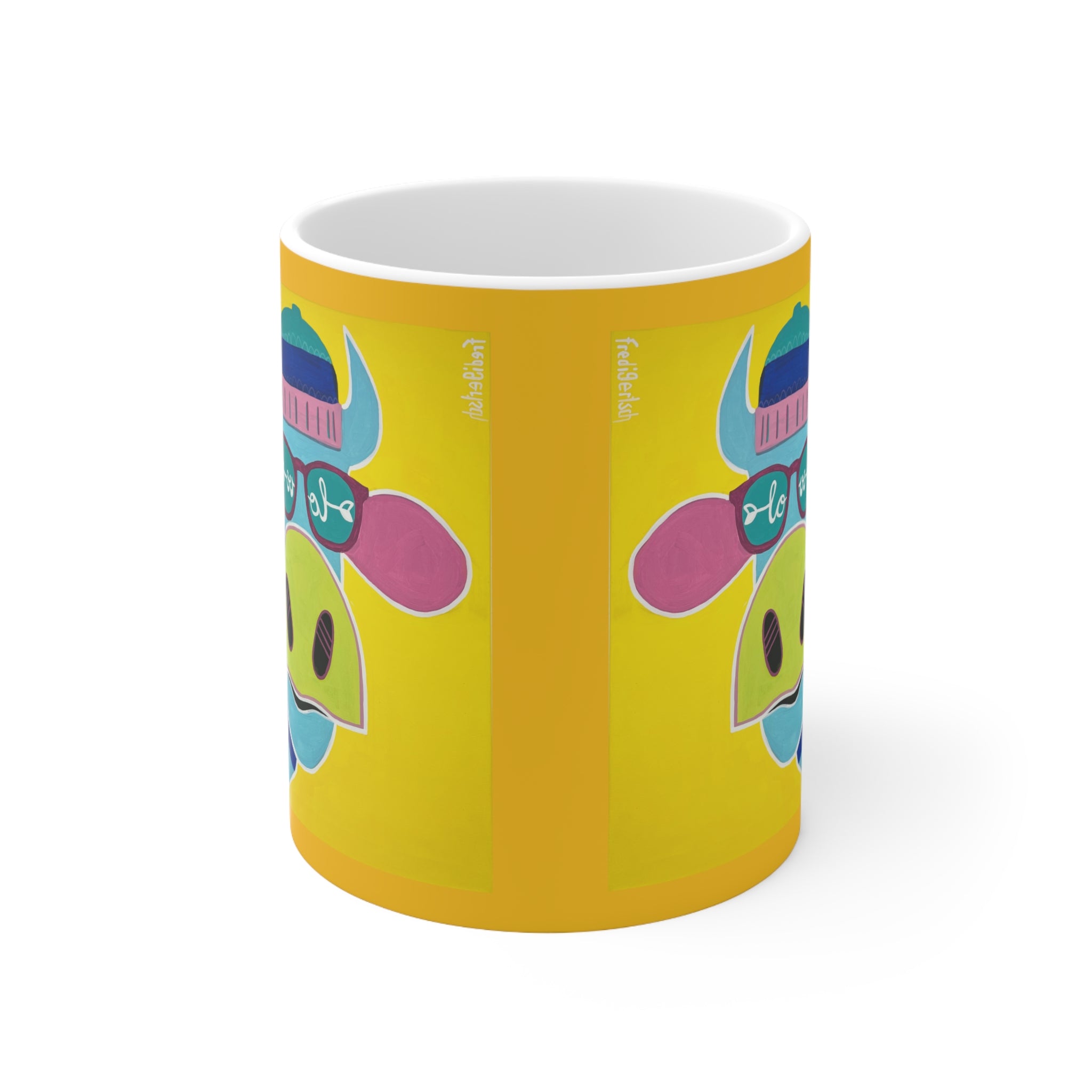 Kuh-Keramiktasse – Bunt & Fröhlich (330 ml)