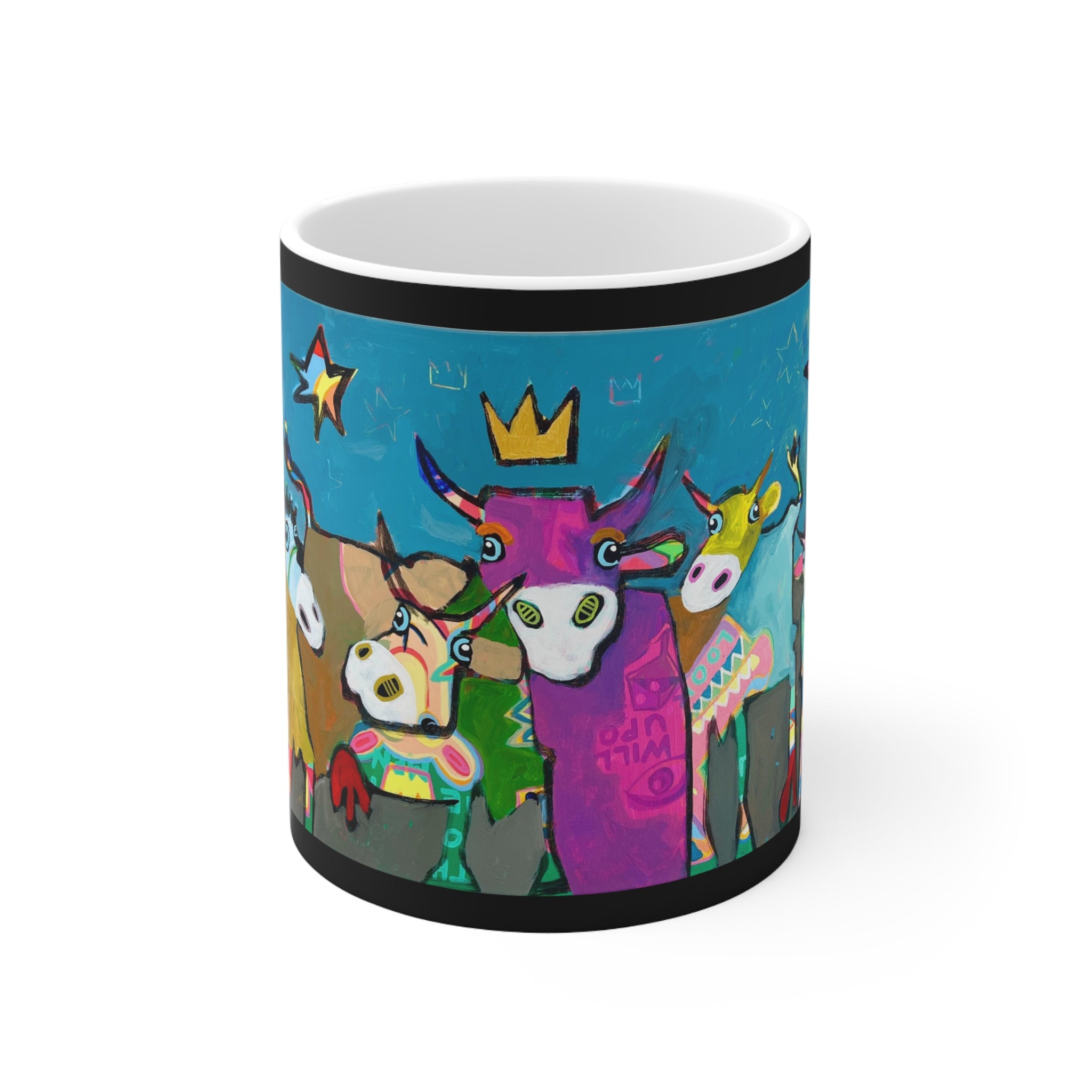 Kuh-Keramiktasse – Bunt & Fröhlich (330 ml)