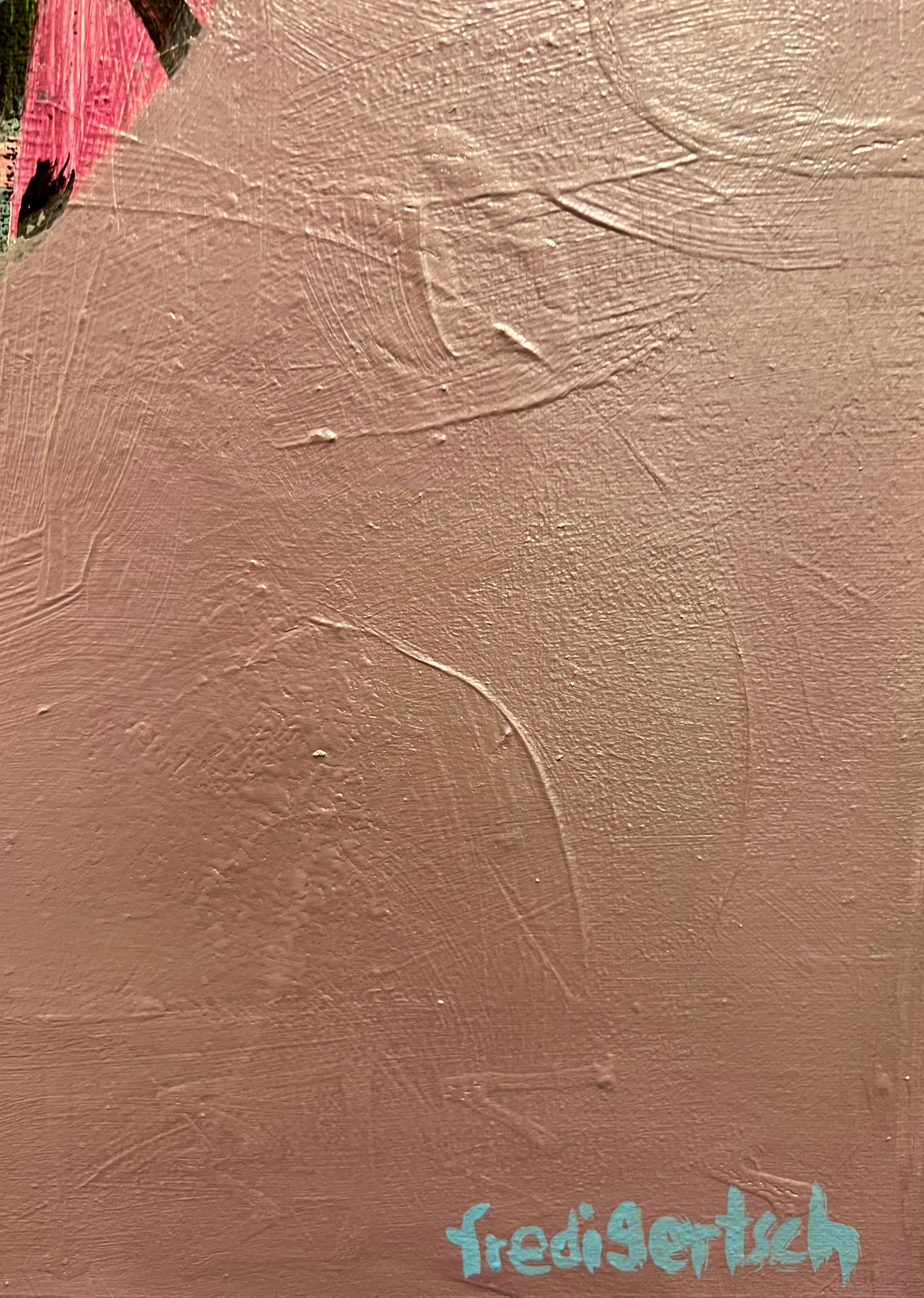 Pop Art 50x70cm VogelLisi Bärenstark, fröhliche Kuh bunte Hörner Bär Krone Collage Mut Stärke Humor, VogelLisi Serie, Acryl Collage Leinwand Original Fredi Gertsch, Signatur