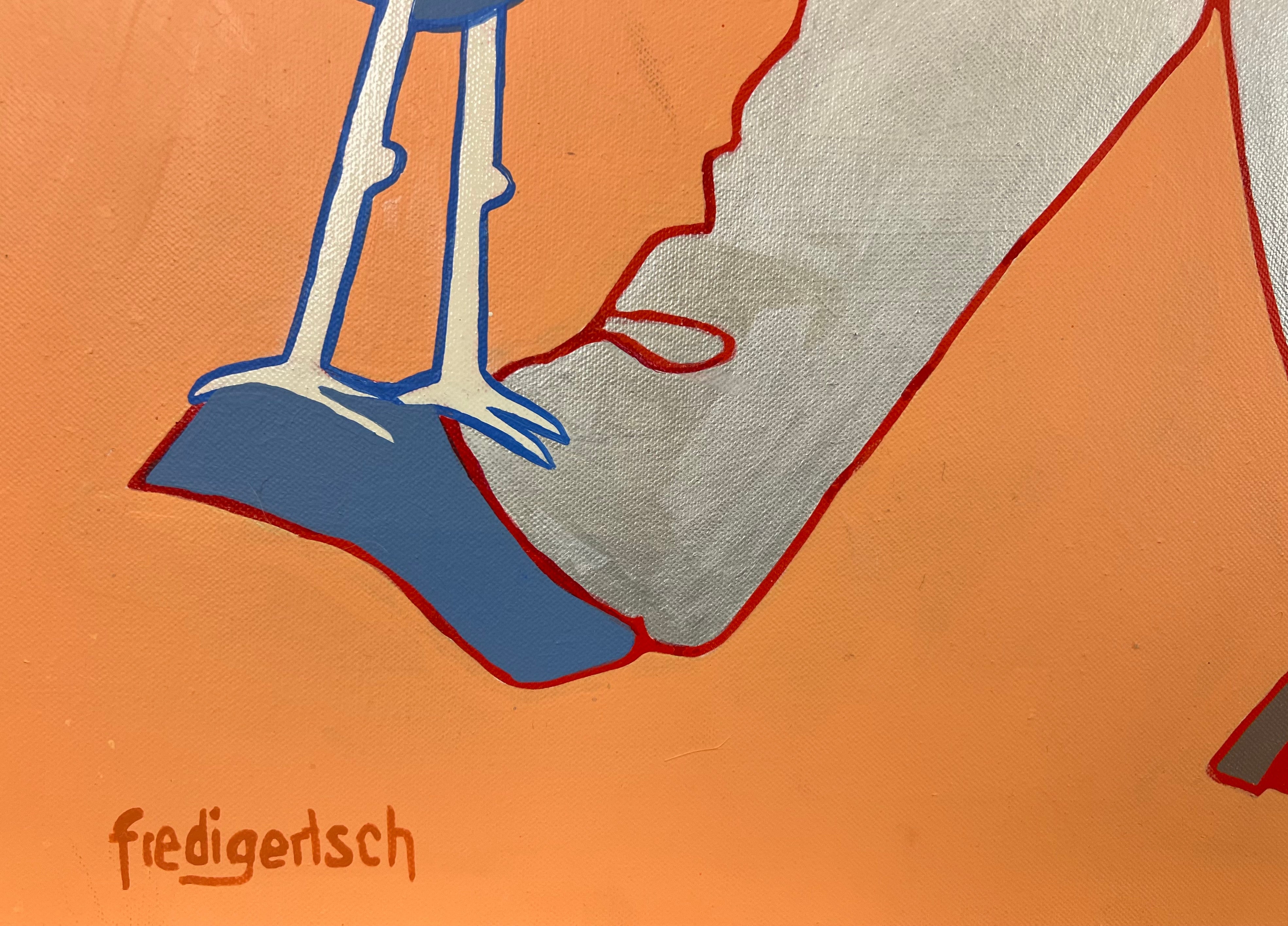 Pop Art 120x100cm A Star is Born, Kuh Charlie Chaplin Laurel Hardy Sternenhimmel Nostalgie Kreativität Lebensfreude, Hollywood Legends Serie, Acryl Leinwand Original Fredi Gertsch, Signatur