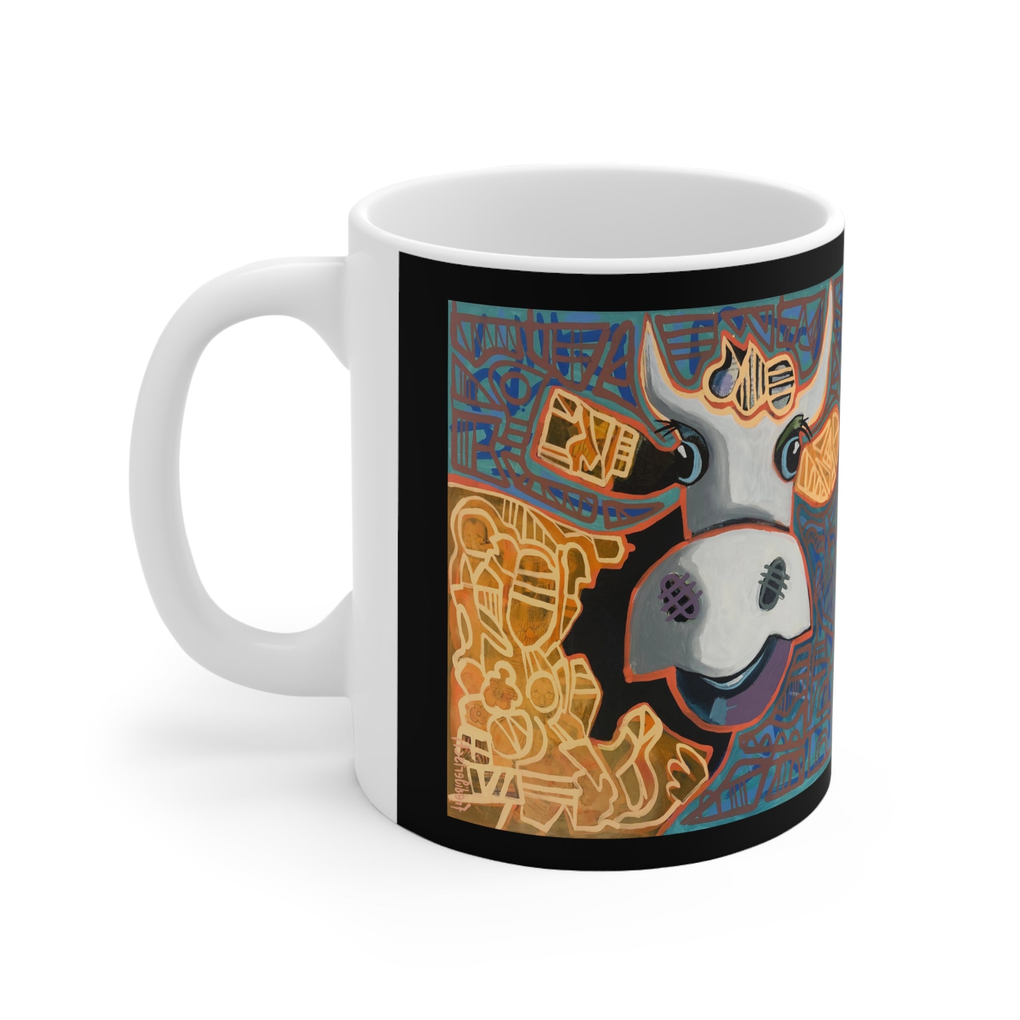 Kuh-Keramiktasse – Bunt & Fröhlich (330 ml)