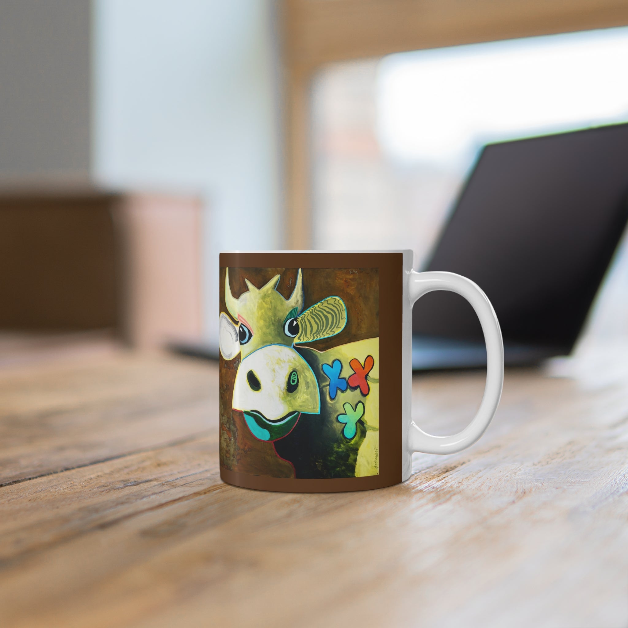 Kuh-Keramiktasse – Bunt & Fröhlich (330 ml)