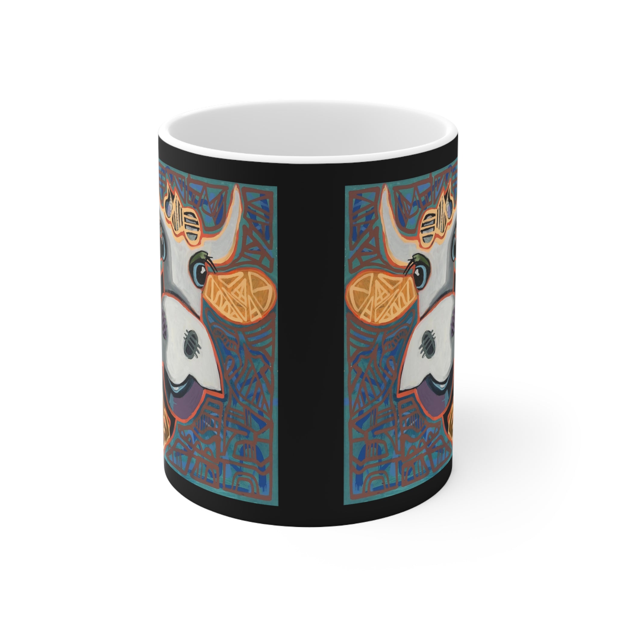 Kuh-Keramiktasse – Bunt & Fröhlich (330 ml)