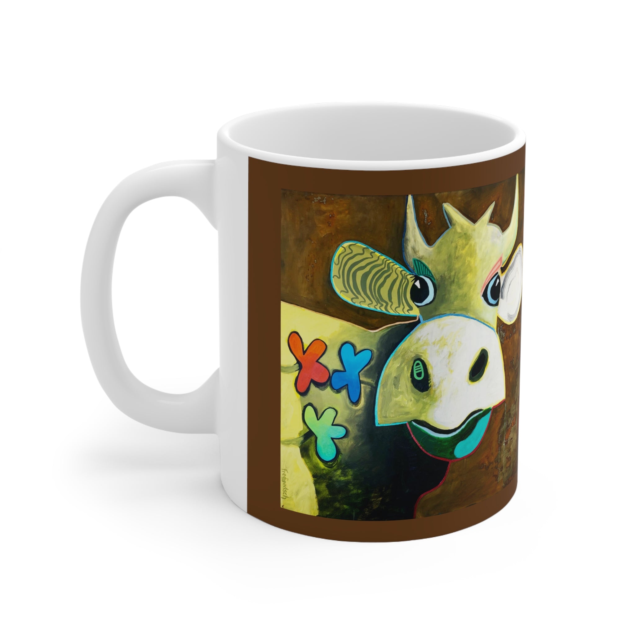 Kuh-Keramiktasse – Bunt & Fröhlich (330 ml)