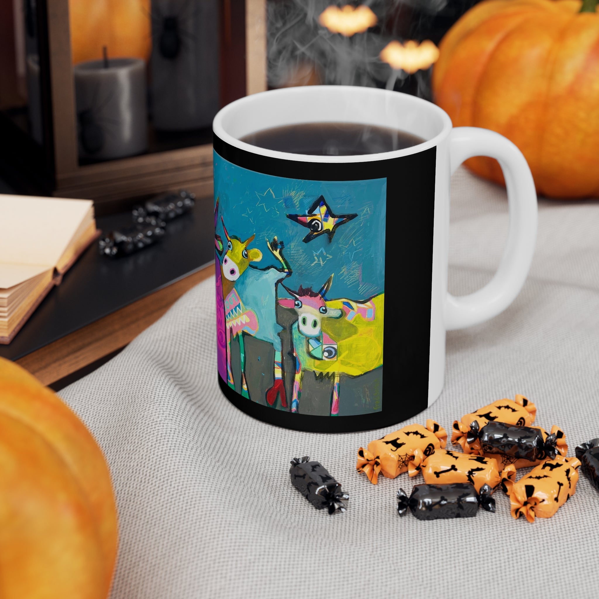 Kuh-Keramiktasse – Bunt & Fröhlich (330 ml)